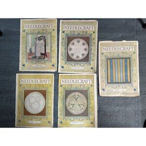 Vintage Original NEEDLECRAFT magazine - 1917 - -Lot of 5-